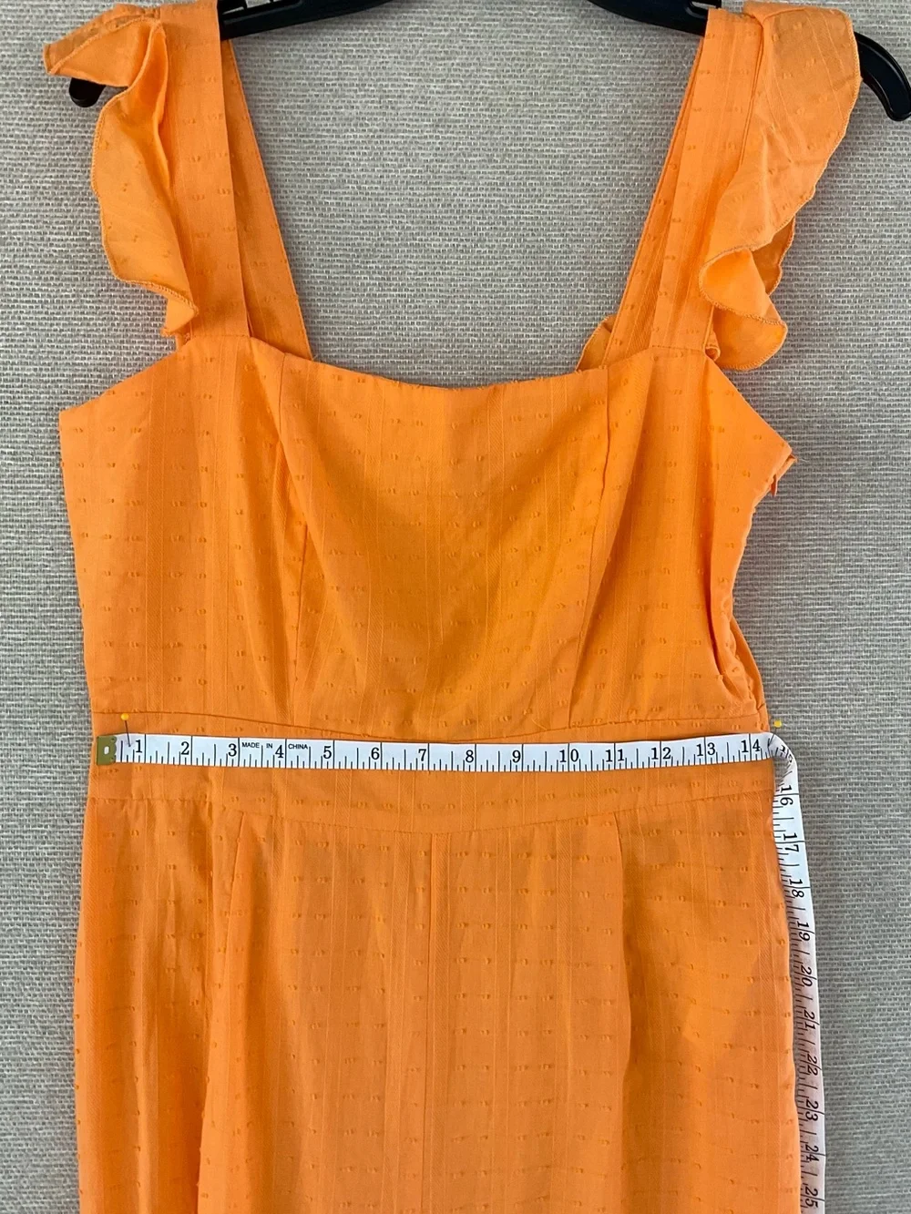 Nasty Gal Bright Orange Ruffle-Strap Wide-Leg Jumpsuit - Picture 5 of 14